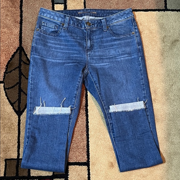 Michael Kors Stretchy Izzy Skinny Cropped Jeans (Size: 2) - Picture 5 of 10